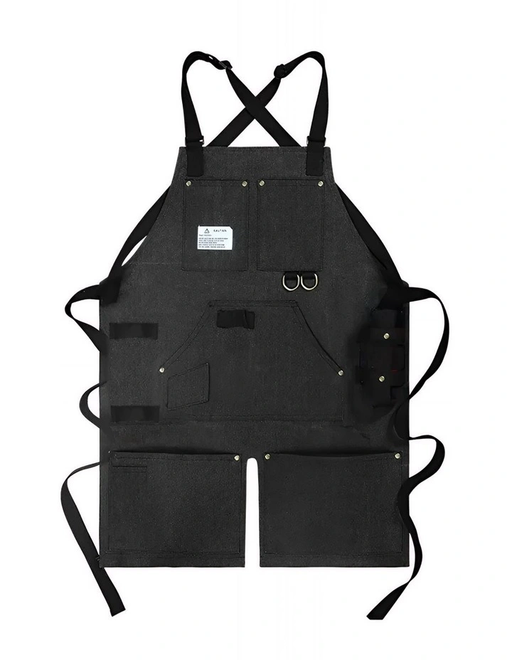 Anypron Black Denim Tool Apron for Gardening & Woodworking image 1