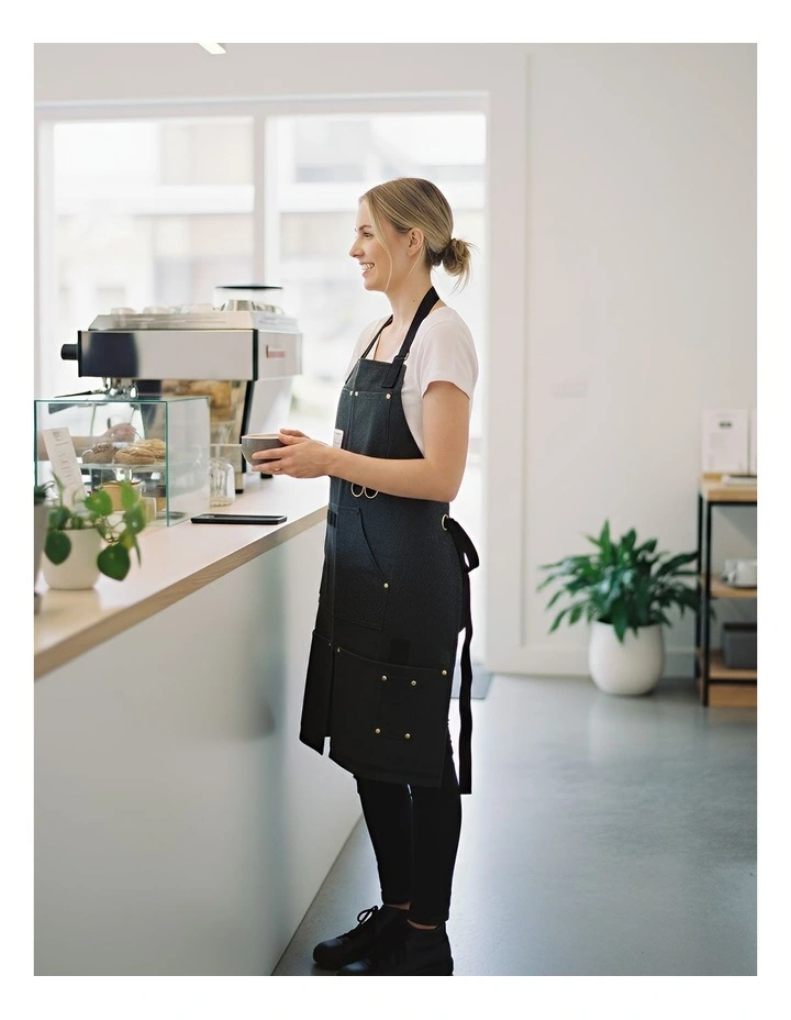 Anypron Black Denim Tool Apron for Gardening & Woodworking image 4