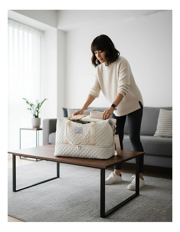 Mommy Diaper Waterproof Tote Bag in Beige image 2