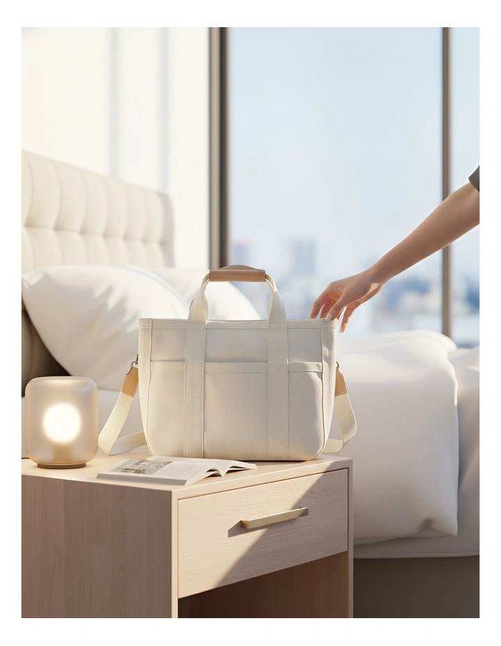 Mommy Diaper Waterproof Messenger Bag in Beige image 2