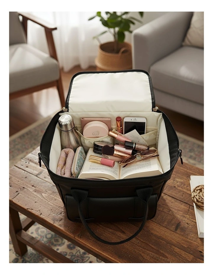 Mommy Diaper Waterproof Backpack in Black image 3