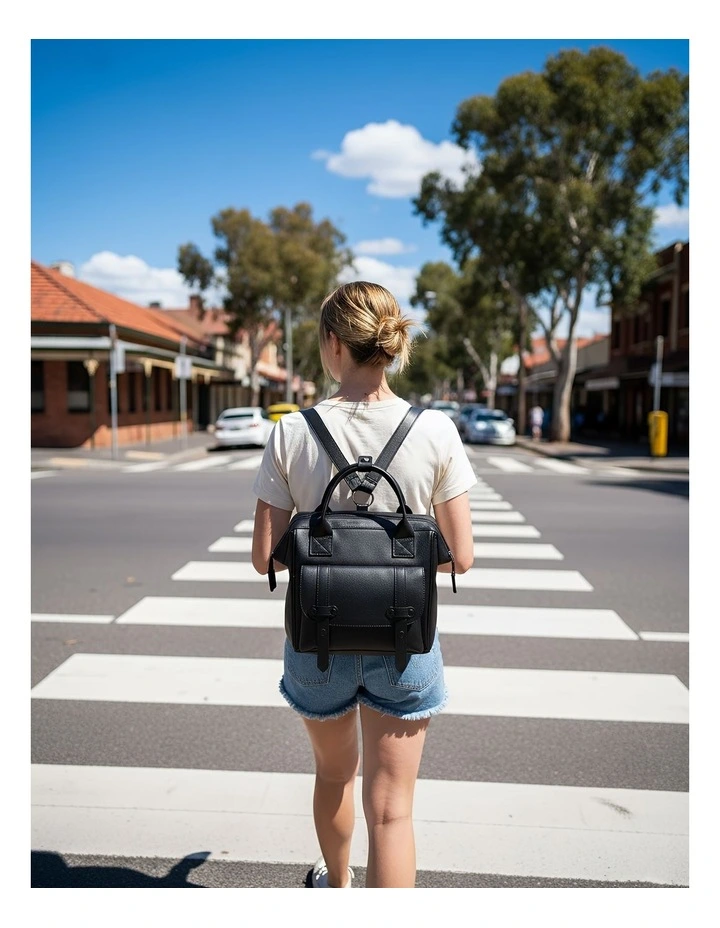 Mommy Diaper Waterproof Backpack in Black image 5