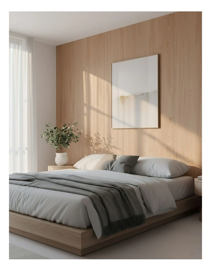 ANYHOUZ 10pcs Wood Look Vinyl Floor Tiles Self Adhesive Waterproof image 3