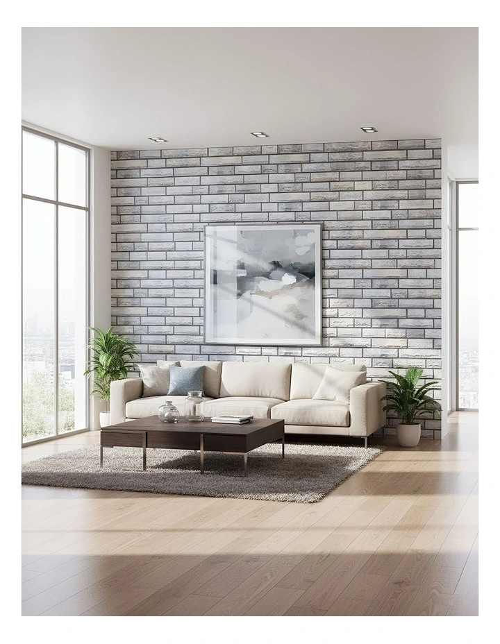 ANYHOUZ 10pcs Vinyl Wall Tile Stone Layered Pattern Waterproof image 4