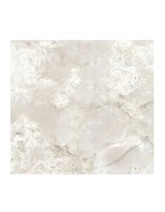 ANYHOUZ 10pcs Vinyl Floor Tile Off White Smudge Pattern Waterproof