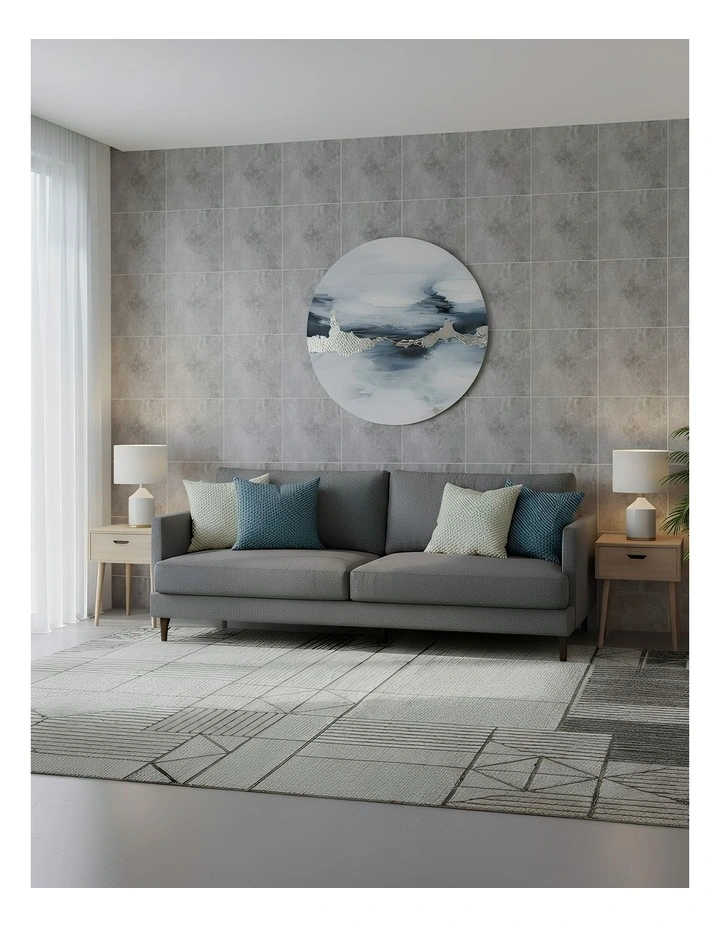 ANYHOUZ 10pcs Vinyl Floor Tile Dark Grey Crack Pattern Waterproof image 2