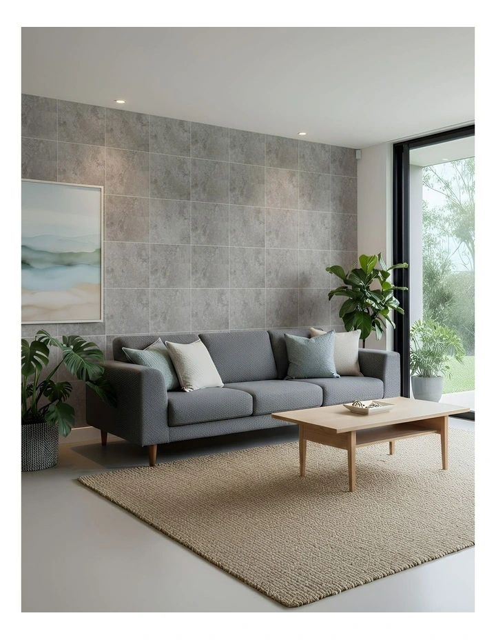 ANYHOUZ 10pcs Vinyl Floor Tile Dark Grey Crack Pattern Waterproof image 4