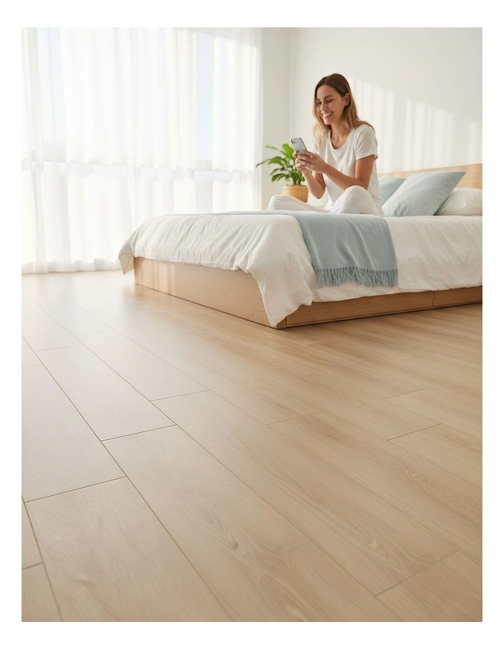 ANYHOUZ 20pcs Vinyl Floor Tile Natural Oak Wood Grain Waterproof image 4