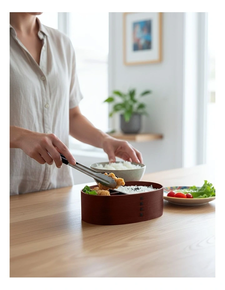 Wooden Bento Lunch Box in Brown image 4
