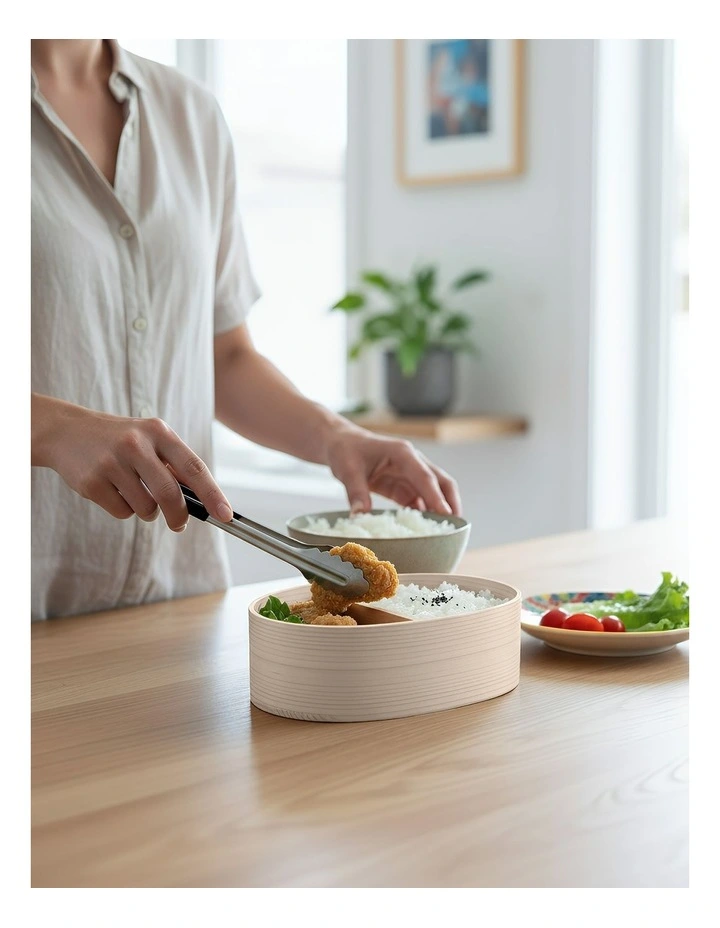 Wooden Bento Lunch Box in Natural image 4