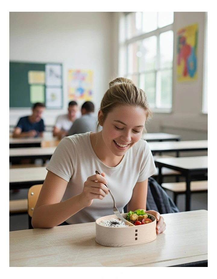 Wooden Bento Lunch Box in Natural image 5