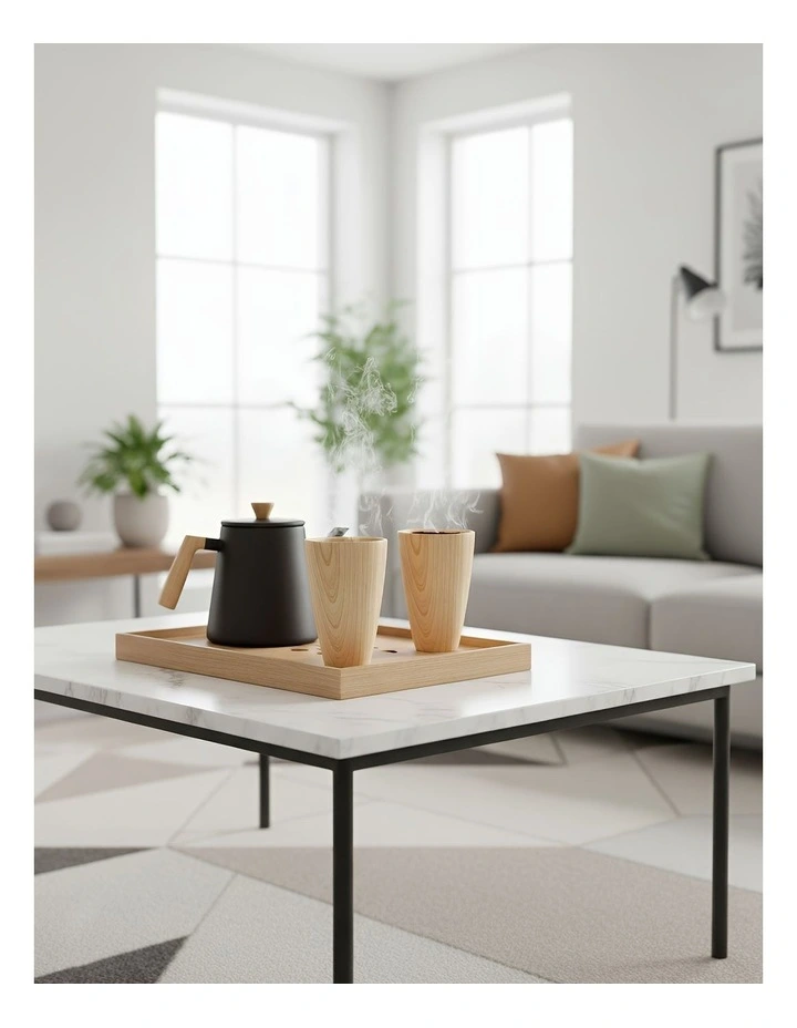 Wooden Tea Japanese Cups in Light Brown image 4