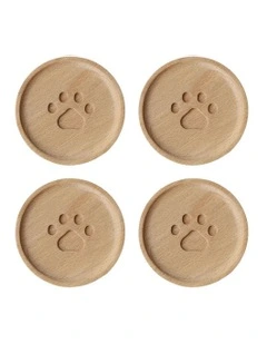 Wooden Cup Coaster 4 Pieces in Natural