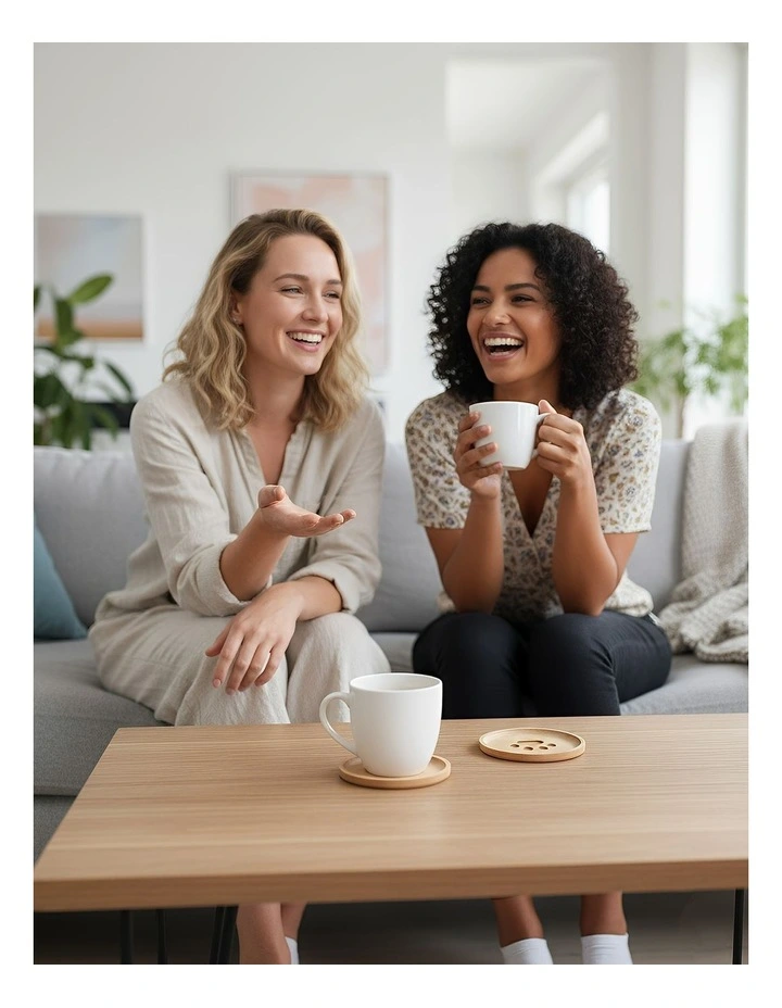 Wooden Cup Coaster 4 Pieces in Natural image 5
