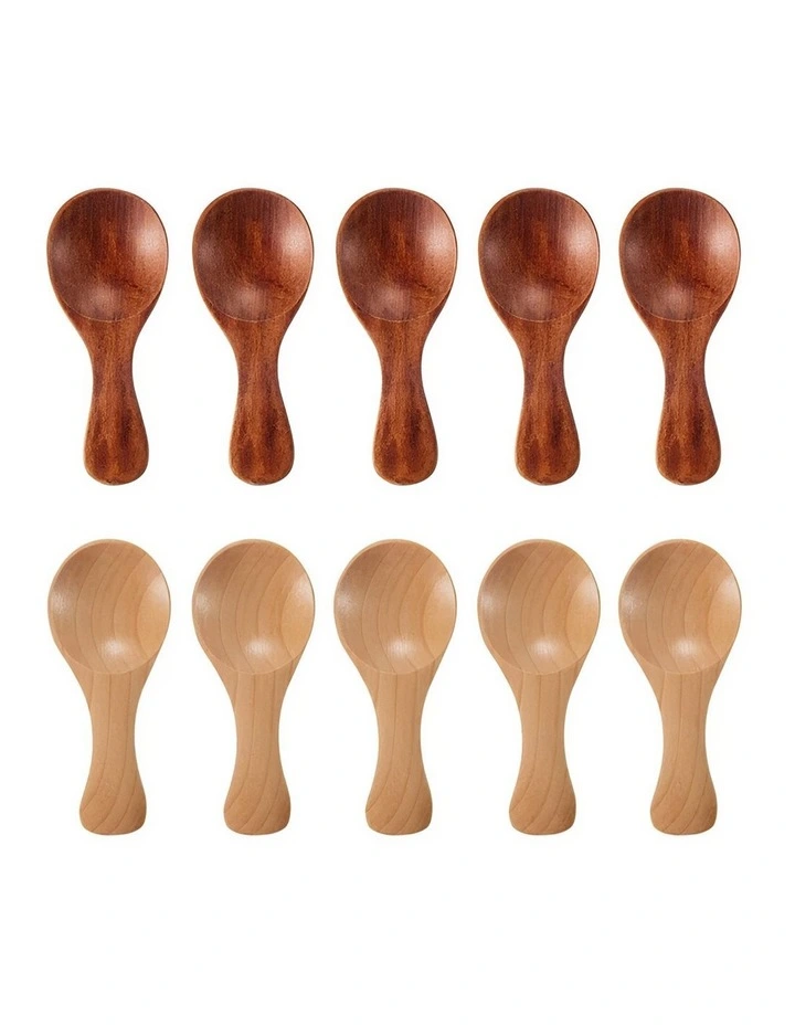 Tableware Wooden Kitchen Spoon 10 Pieces in Multi image 1