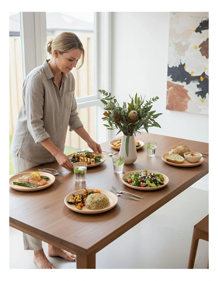 Round Wooded Plates 3 Pieces in Natural image 5