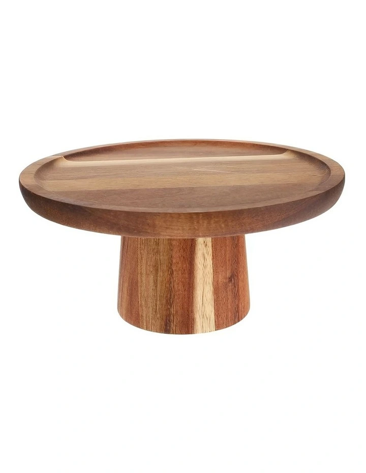 Wooden Cake Stand in Natural image 1