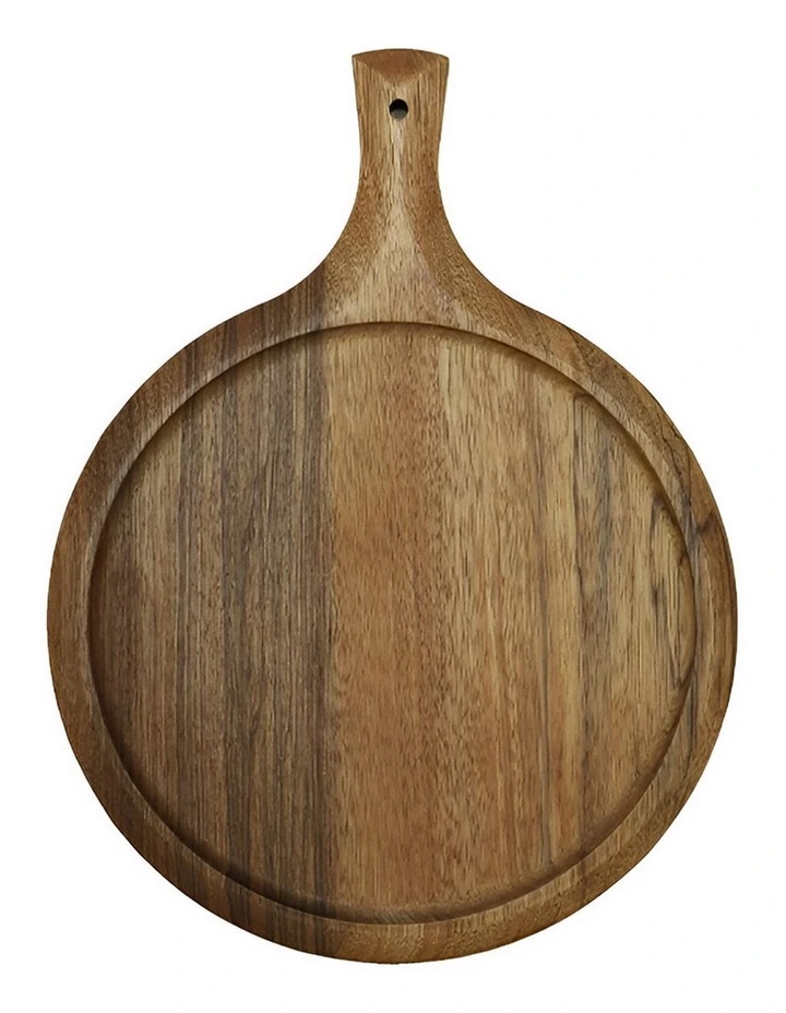 Round Wood Cutting Board in Natural image 1