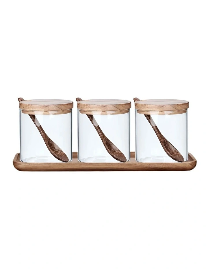 Spice Jars 3 Piece in Clear image 1