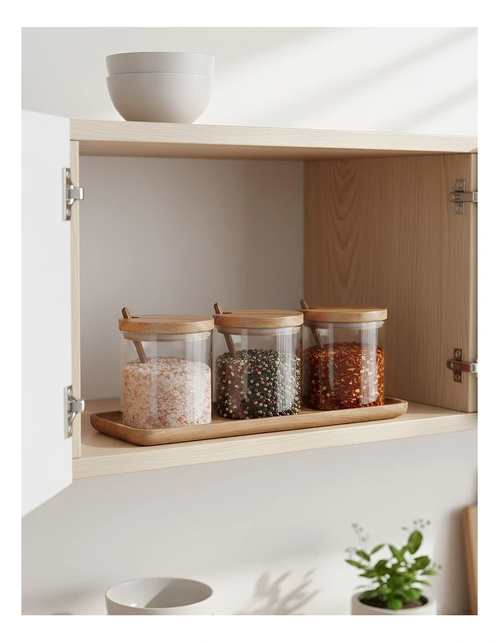 Spice Jars 3 Piece in Clear image 2