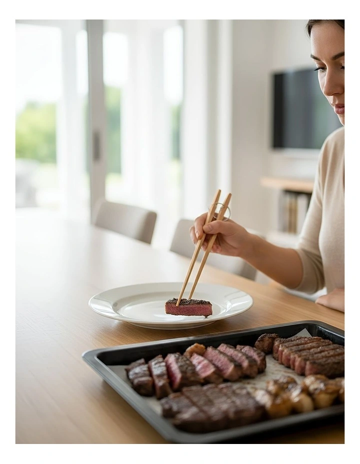 Kitchen Tableware Wooden Food Tong 3 Pieces in Natural image 5