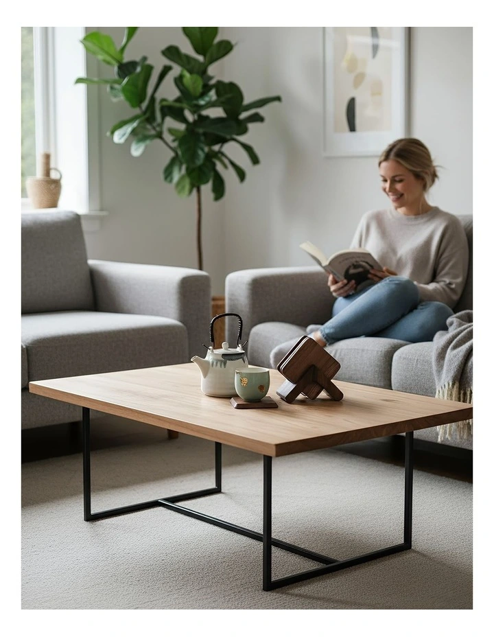 Wooden Coasters Cup 6 Pieces in Black/Walnut image 3