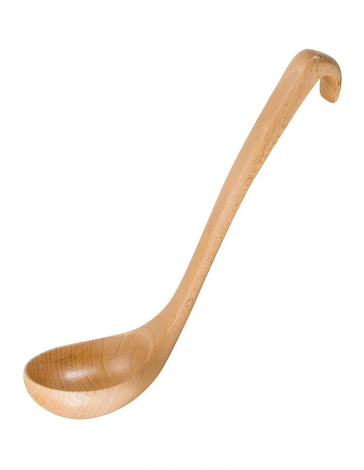 Superba Wooden Soup Spoon 2 Pieces in Natural image 1