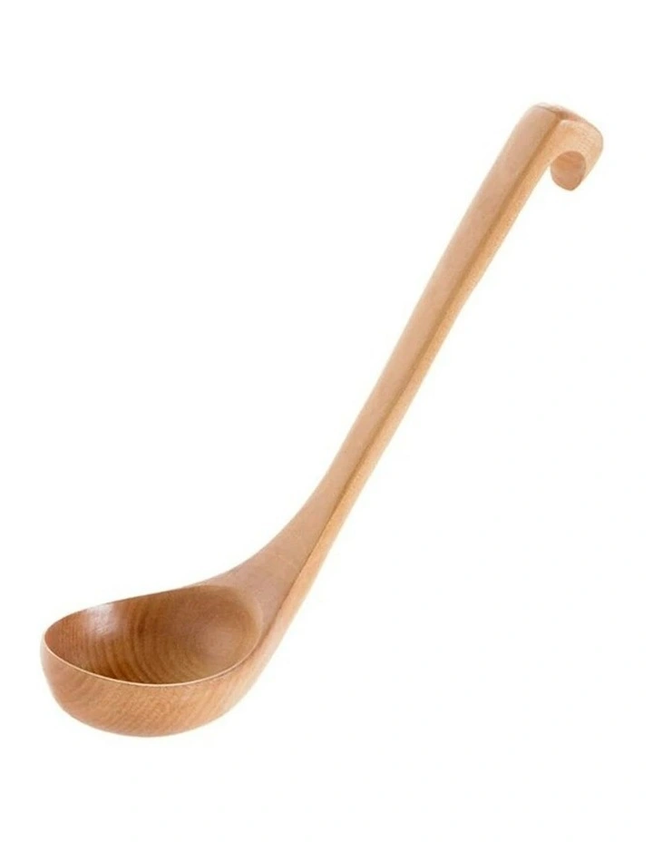 Superba Wooden Soup Spoon 2 Pieces in Natural image 1