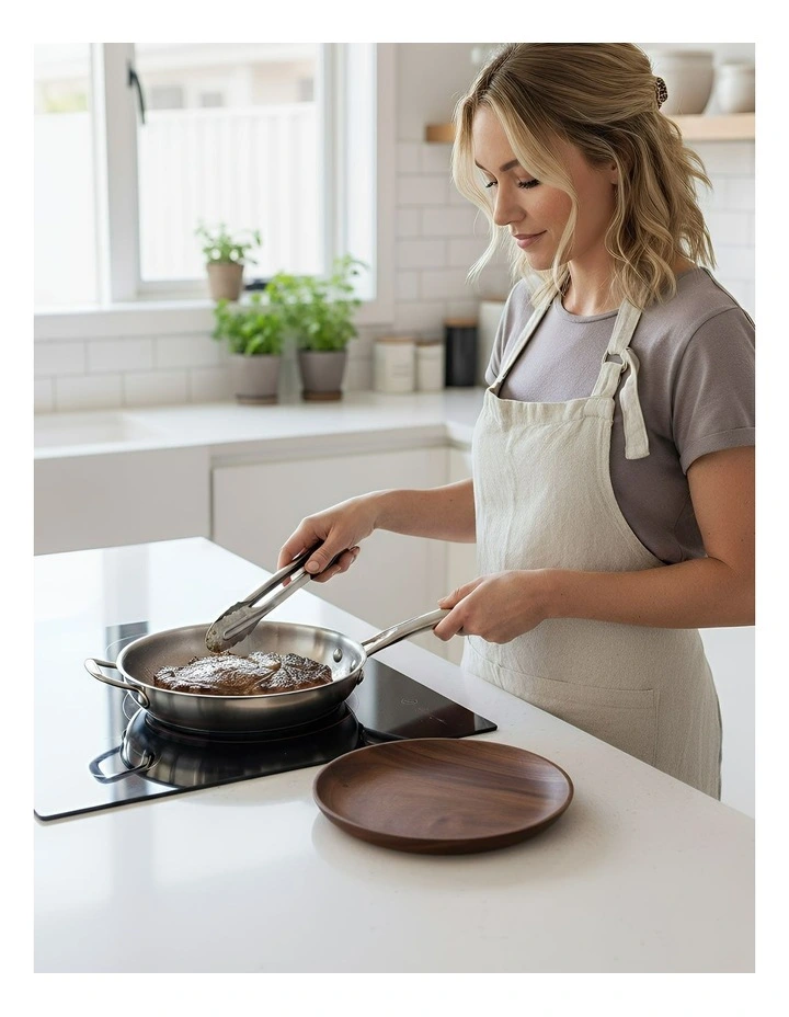 Wooden Plate 4 Pieces in Natural Brown image 3