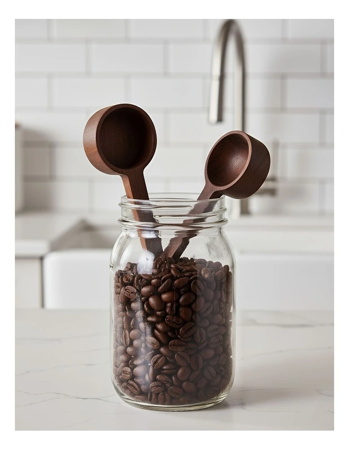 Wooden Coffee Measuring Spoon 2 Piece in Natural image 2