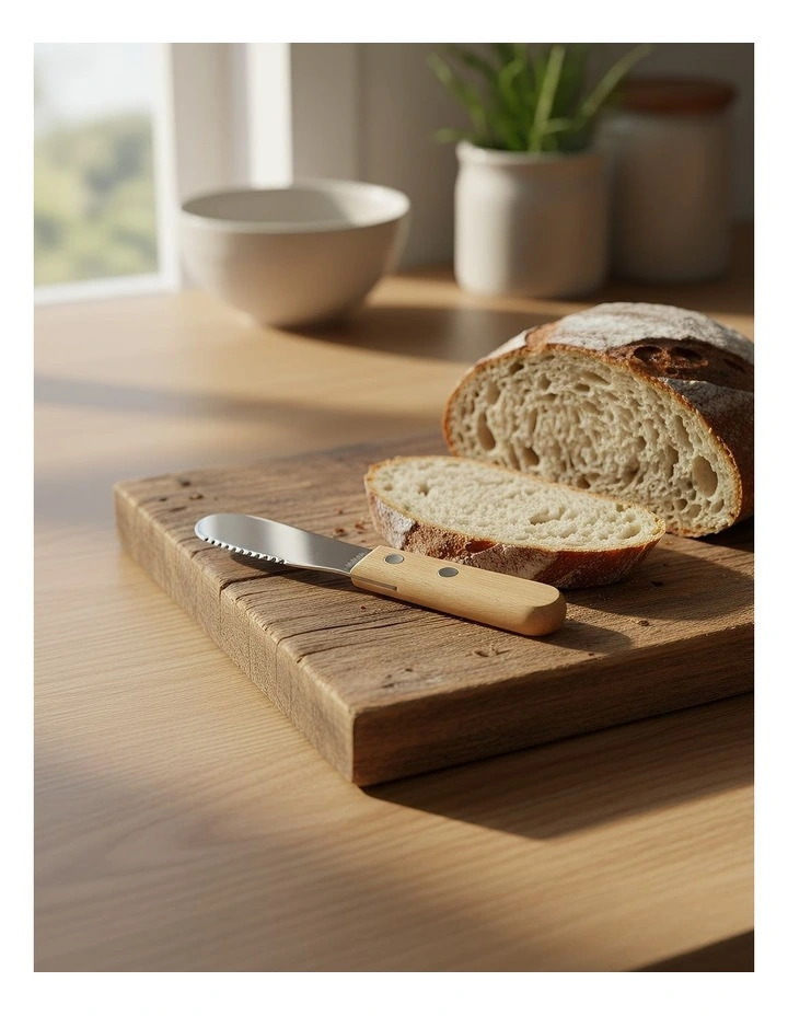 Wooden Butter Knife 3 Pieces in Natural Brown image 2