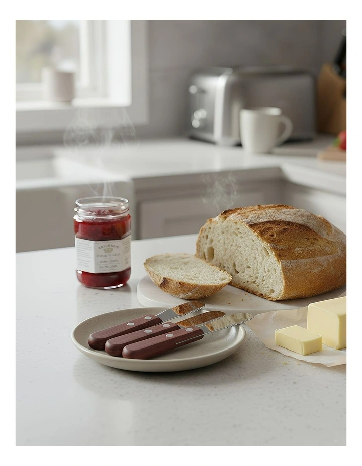 Wooden Butter Knife 3 Pieces in Dark Brown image 4