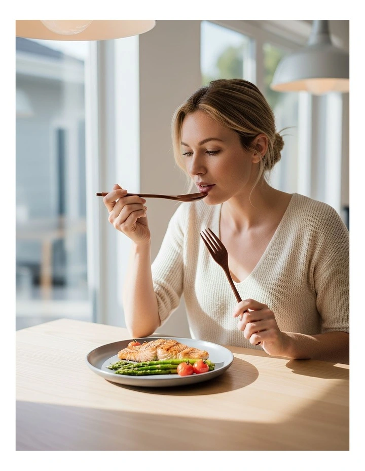 Wooden Spoon and Fork Set 2 Pieces in Orange image 4