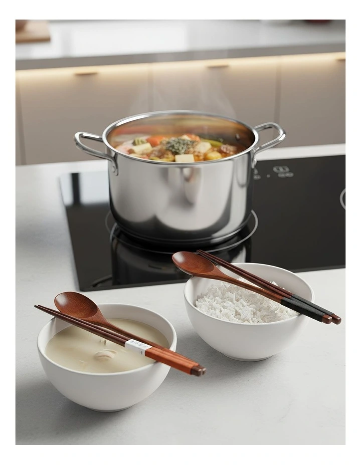 Wooden Chopsticks and Long Ladle Set 4 Pieces in Mixed Color image 2