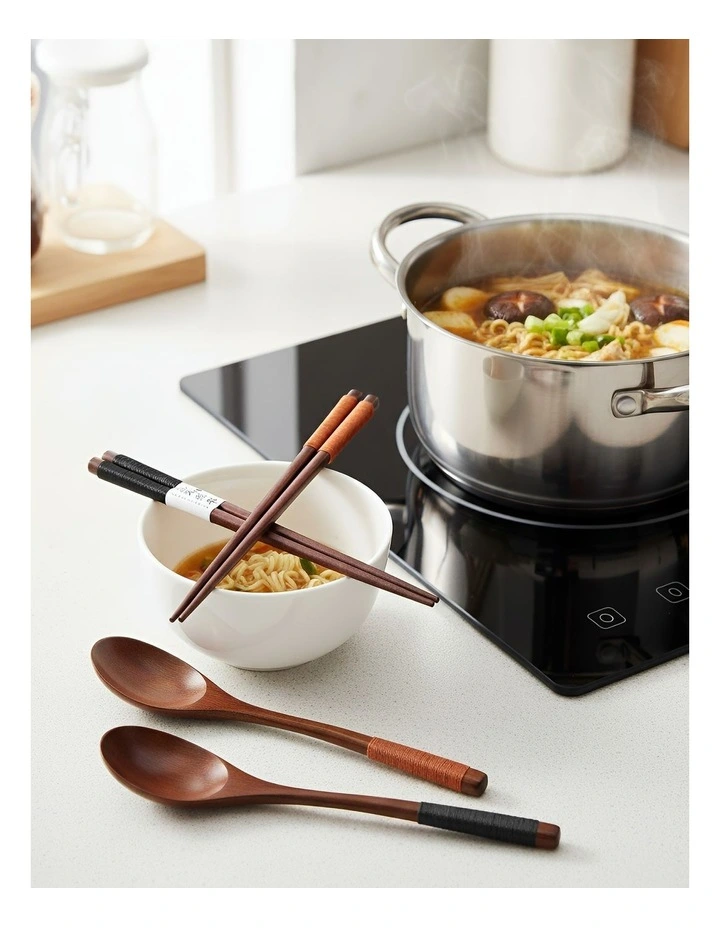 Wooden Chopsticks and Long Ladle Set 4 Pieces in Mixed Color image 5