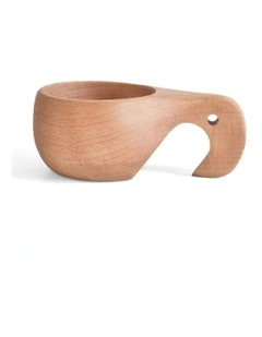 Wooden Cup Coffee Mug in Brown