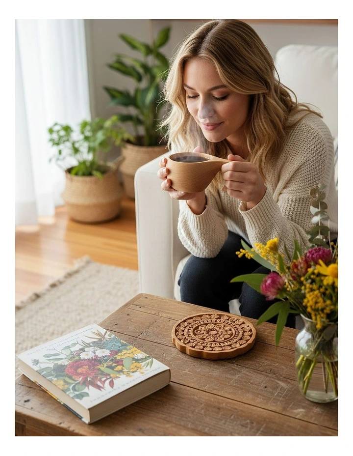 Wooden Cup Coffee Mug in Brown image 4