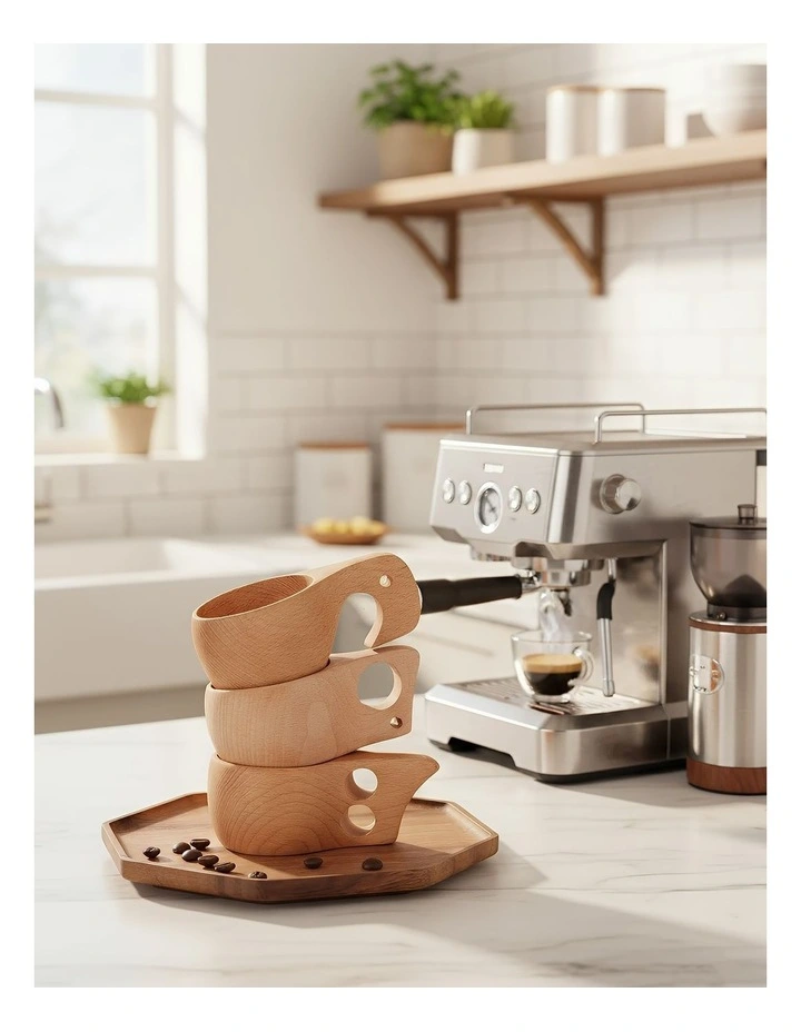 Wooden Cup Coffee Mug in Brown image 5