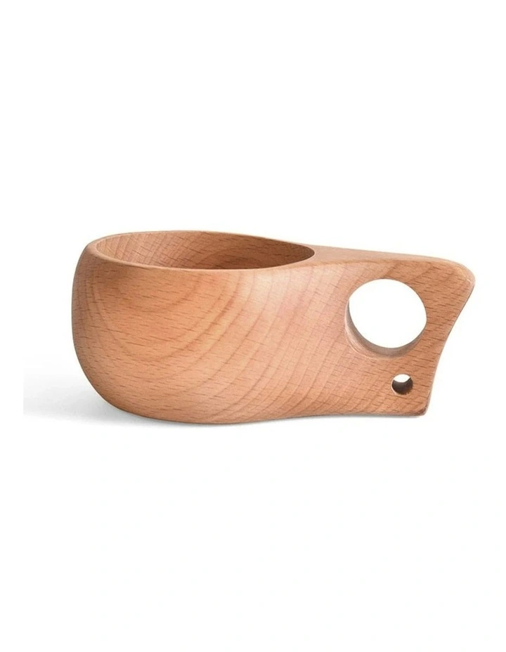 Coffee Wooden Cup in Brown image 1