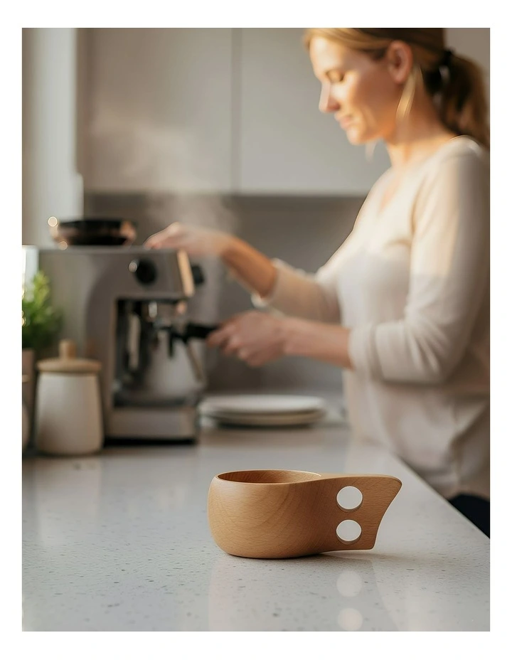 Wooden Cup Coffee Mug in Brown image 3
