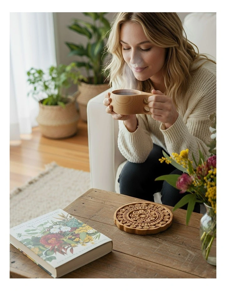 Wooden Cup Coffee Mug in Brown image 4