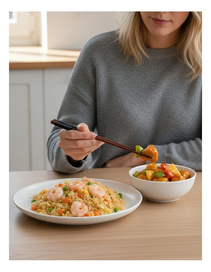 Wooden Chopsticks 4 Pairs in Black image 4