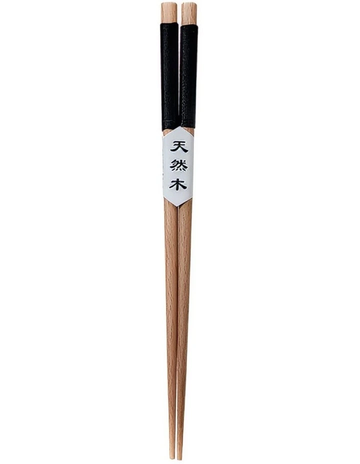 Wooden Sushi Chopsticks 4 Pairs in Black image 1