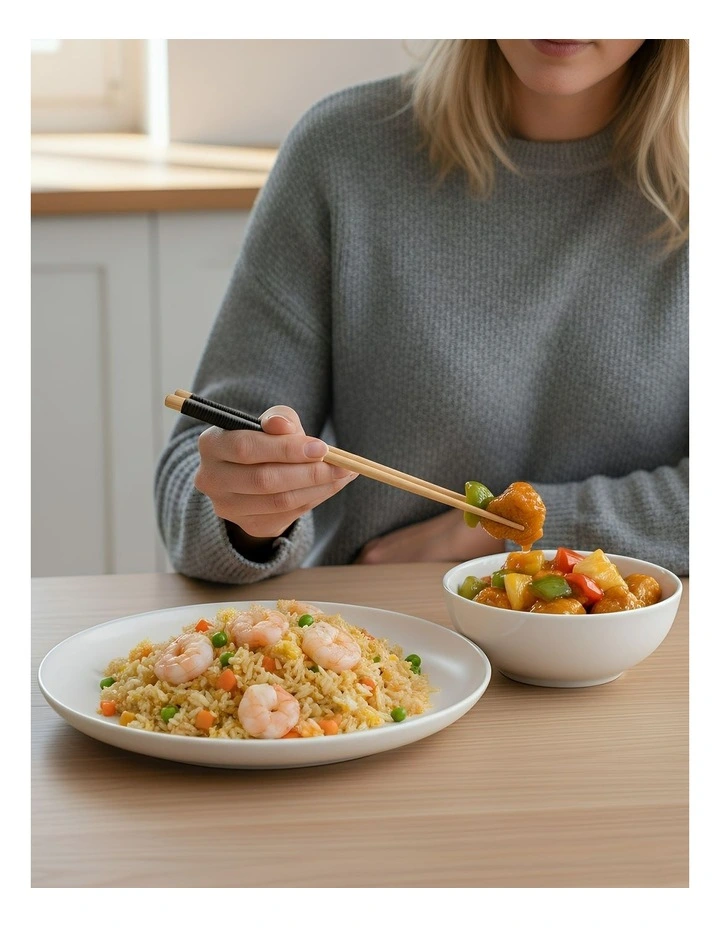 Wooden Sushi Chopsticks 4 Pairs in Black image 4