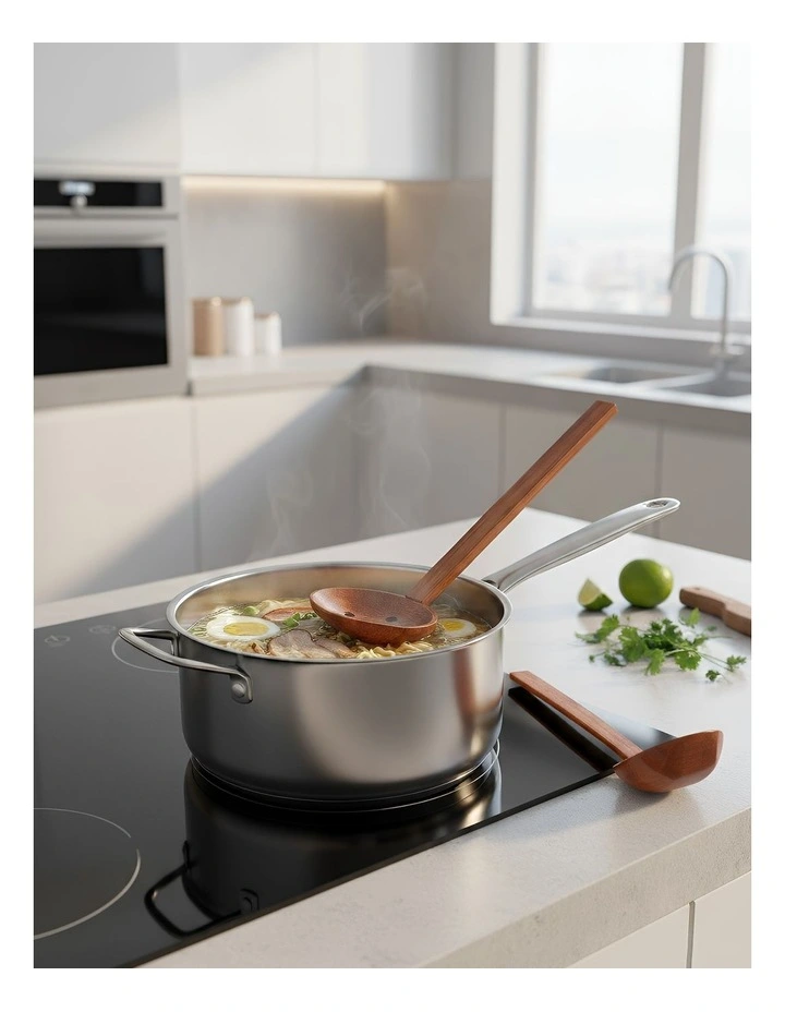 Wooden Ladle 2 Piece in Brown image 3