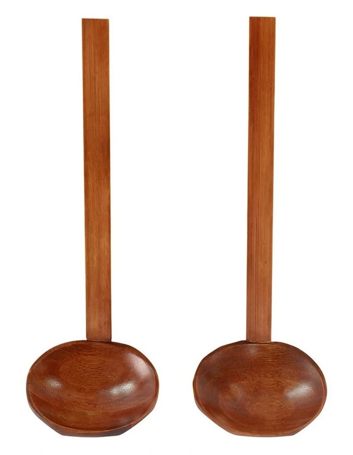 Wooden Ladle 2 Pieces in Brown image 1