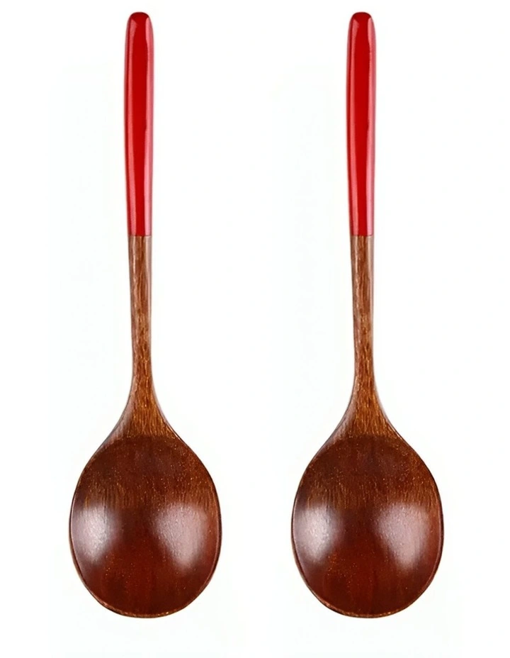 Wooden Ramen Spoon Pieces in Red image 1