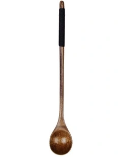 Wooden Tea Long Spoon 4 Pieces in Brown