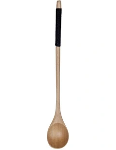 Wooden Tea Long Spoon 6Pieces in Black