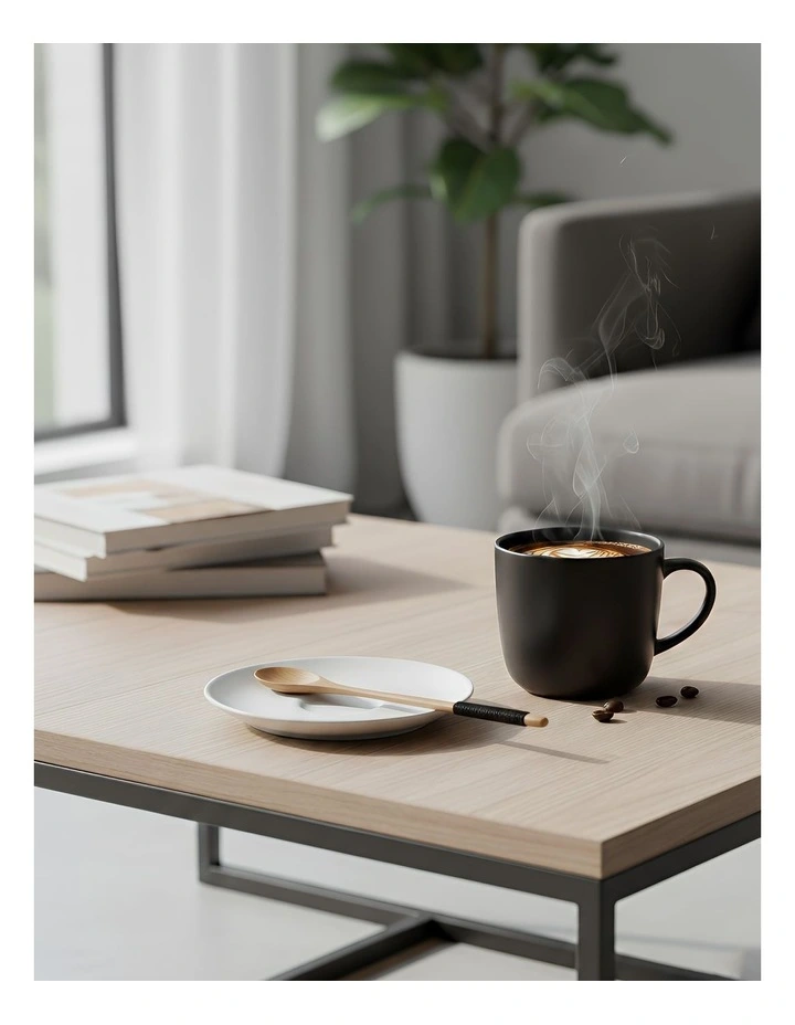 Wooden Tea Long Spoon 6Pieces in Black image 2